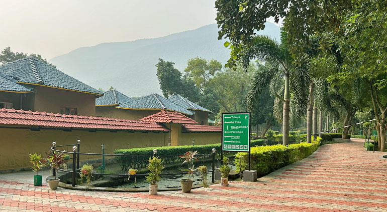 A footbridge across a canal is one of the many